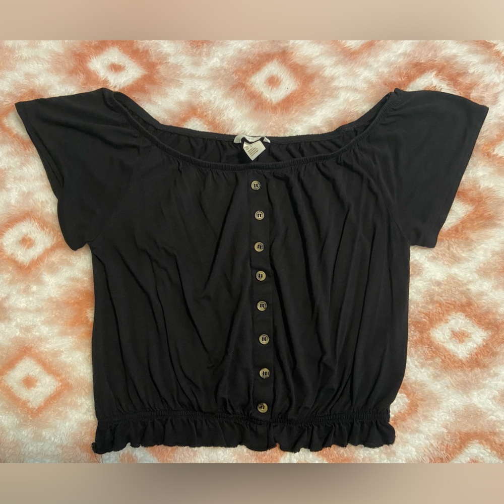 Black Buttoned Blouse